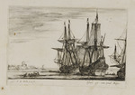 Drei Segelschiffe vor der Küste