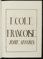 Ecole Francoise. Tome Second. Titelseite