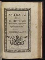 Titelblatt: Portraits des rois de France ... depuis Pharamond iusques au roy Louis XIIII.