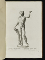 Statue des Bacchus mit Krug und erhobenem linken Arm
