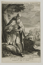 Der Hl. Romuald mit einem Modell seiner Klosterstiftung in der Hand