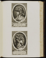 86. | Caligula. / Claudius. in rundem Format mit den Namens Inschriften; unter / jedem 4. lat: Verse.