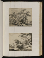 34 à 39. | Zwölf numerirte Blätter von Landschaften. | Abr. Bloemaert inv. F. B. / filius fec. N. Visscher exc.