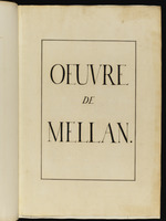 Oeuvre de Mellan. Titelseite