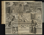 Thesenblatt des Antoine Talon mit einem Porträt von Kardinal Jules Mazarin (oberer Teil)