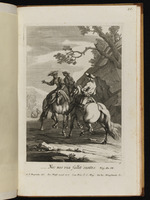 Zwei Offiziere und eine Dame zu Pferde in einem Felsental
