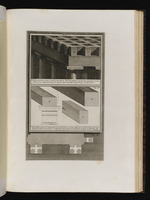 Drei Diagramme dorischer Tempelkonstruktion: Details der Stützbalken