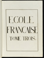 Ecole Francaise. Tome Troisme. Titelseite