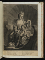 Catherine Loison V. Lecornu de la Boissière als Venus in Muschelwagen mit Amor
