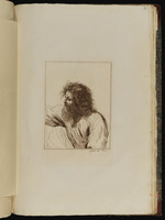 Studie eines alten Mannes mit lockigen Haaren, nach links blickend