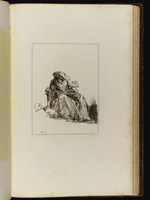 Auf dem Boden sitzende Frau mit Strohhut