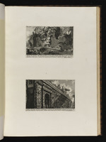 Seite mit zwei Darstellungen: Die Aquädukte der Aqua Alsietina und der Aqua Vergine