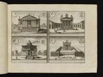 Vier Ansichten verschiedener Tempel
