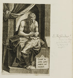 Der Heilige Paulus in einer Nische sitzend und schreibend