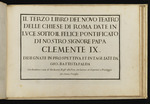 Titelblatt: Drittes Buch des neuen Theaters der Kirchen in Rom, die während des glücklichen Pontifikats von Papst Klemens IX. errichtet wurden