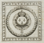 Das königliche französische Wappen mit den Insignien des Michaelsordens und des Ordens vom Heiligen Geist