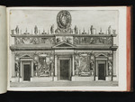 Eingangsarchitektur mit Heiligendarstellungen für die Medici-Hochzeit