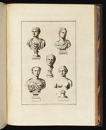 Fünf Büsten, darunter Germanicus und eine Vestalin