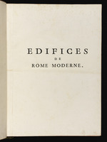 Typografisches Titelblatt: Gebäude des modernen Rom