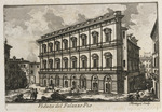 Vignette mit Ansicht des Palazzo Pio