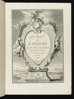 Titelblatt für "Le Sacre de Louis XV"