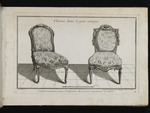 Stühle im antiken Stil mit Akanthus, Blumen- und Lorbeergirlanden, Blatt aus der Folge A
