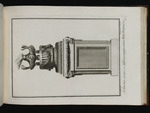 Räuchervase auf einem Säulenstumpf mit Lorbeer- und Blumengirlanden verzierten Sockel, Blatt aus der Folge S
