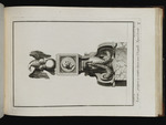 Rednerpult in Form eines Adlers auf einem mit Bildnismedaillon und Vasen mit Lorbeergirlanden verzierten Fuß für eine Grabkapelle, Blatt aus der Folge T