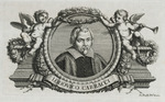 Porträt Ludovico Carraccis, von zwei Putten flankiert