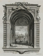 Innenansicht des Eingangs des Klosters San Michele in Bosco von Bologna auf der Seite der Stallungen